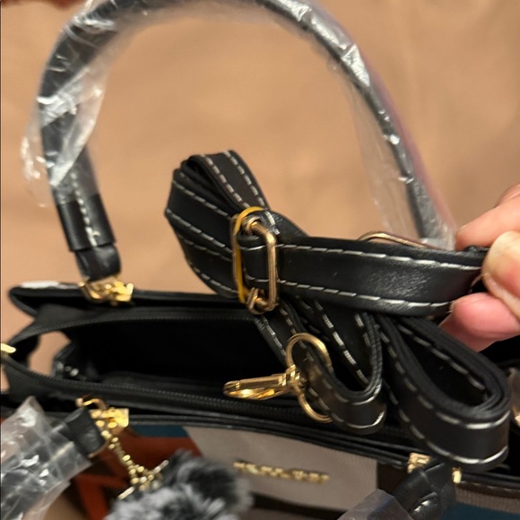 Multicolor Geometric Satchel - Picture 6 of 9